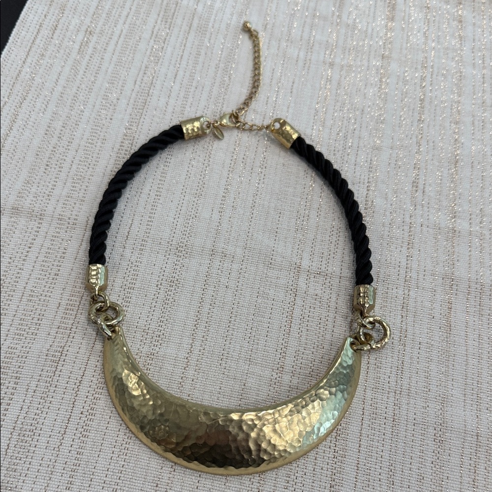 Chico’s Gold and Black Statement Necklace